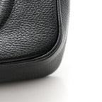 Pebbled Calfskin Small Soho Disco Bag Black