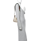 GG Supreme Monogram Textured Dollar Calfskin Mini Jackie 1961 Hobo Beige Mystic White Oatmeal