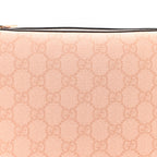GG Supreme Monogram Textured Calfskin Web Super Mini Ophidia Shoulder Bag Pink