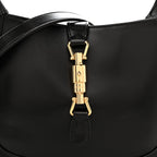 Boarded Dyana Lux Calfskin Small Jackie 1961 Hobo Black