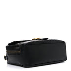 Calfskin Matelasse Sylvie Web Small GG Marmont Top Handle Shoulder Bag Black