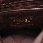 Shiny Calfskin Quilted Small Chanel 22 Dark Brown