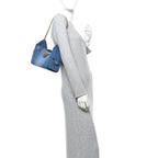 Washed Denim Quilted Mini Chanel 25 Handbag Blue