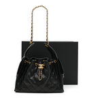 Caviar Quilted Small Chanel 25 Handbag Black