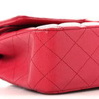 Caviar Quilted Medium Double Flap Dark Pink