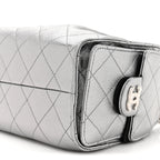 Metallic Caviar Quilted Mini Chanel 25 Handbag Anthracite