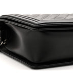 Lambskin Quilted New Medium Boy Flap Black