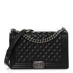Caviar Quilted New Medium Boy Flap Black