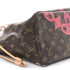 Monogram Bay Neverfull MM Rose Ballerine Poppy