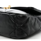 Lambskin Quilted Medium Chanel 19 Flap Black