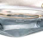 Iridescent Nappa Chevron Matelasse Small GG Marmont Shoulder Bag Iridescent Snow Light Blue