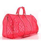 Monogram Fluo See Through Keepall Bandouliere 50 Rose