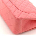 Lambskin Quilted Jumbo Double Flap Pink