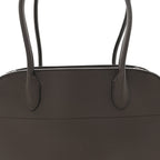 Matte Grained Calfskin Margaux Shoulder 12 Deep Brown