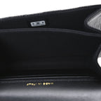Caviar Quilted Mini Ribbon Wallet On Chain WOC Black