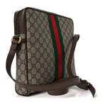 GG Supreme Monogram Web Medium Ophidia Messenger Bag Brown