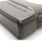 Aged Calfskin Quilted Medium Gabrielle Hobo Grey