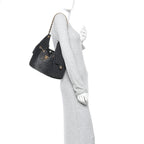 Washed Denim Quilted Small Chanel 25 Handbag Black