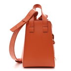 Satin Calfskin Compact Hammock Shoulder Bag Orange