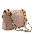 Calfskin Matelasse Medium GG Marmont Shoulder Bag Porcelain Rose