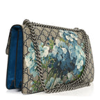 GG Supreme Monogram Blooms Small Dionysus Shoulder Bag Beige Navy Vintage Blue