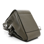 Soft Grained Calfskin Compact Hammock Shoulder Bag Khaki Green