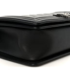 Lambskin Quilted Medium Boy Flap Black