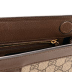 GG Supreme Monogram Web Medium Ophidia Chain Shoulder Bag Brown