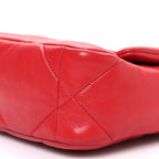 Lambskin Quilted Medium Chanel 19 Flap Red