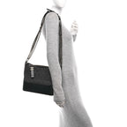 Tweed Calfskin Quilted Medium Gabrielle Hobo Black