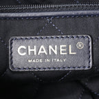 Shiny Calfskin Quilted Chanel 22 Backpack Dark Blue