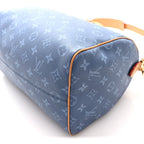 Calfskin Monogram Speedy P9 Bandouliere 30 Silk Blue