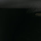 Patent Quilted Jumbo Double Flap Black