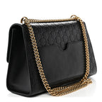 Guccissima Medium Padlock Shoulder Bag Black