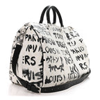 Cowhide Damier LV Dynasty Keepall Bandouliere 50 White Black