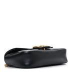 Calfskin Matelasse Super Mini GG Marmont Shoulder Bag Black