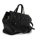 Calfskin Matelasse Studded Medium GG Marmont Tote Black