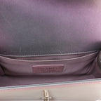 Iridescent Patent Calfskin PVC Quilted Small Boy Flap Light Purple
