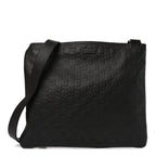 Guccissima Medium Flat Messenger Bag Black