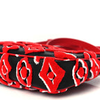 X UF Tufted Monogram Pochette Accessories Black Red