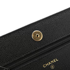 Caviar Quilted Miss Coco Wallet On Chain WOC Black