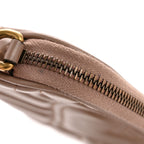 Calfskin Matelasse Mini GG Marmont Chain Crossbody Bag Porcelain Rose