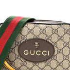 GG Supreme Monogram Web Neo Vintage Shoulder Bag Beige New Acero Crop