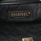 Calfskin Quilted Small Chanel 22 Black