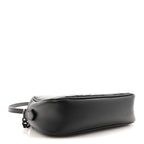 Calfskin Matelasse Monochrome Small GG Marmont Chain Shoulder Bag Black