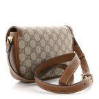 GG Supreme Monogram Duomo Lux Horsebit 1955 Soft Small Shoulder Bag Beige Ebony Sundial