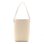 Grained Calfskin Small N/S Hook Tote Ivory
