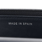 Patent Quilted Wallet On Chain WOC Navy Blue