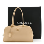 Calfskin Large Bowling Bag Beige