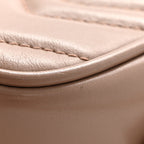 Calfskin Matelasse Mini GG Marmont Chain Shoulder Bag Porcelain Rose